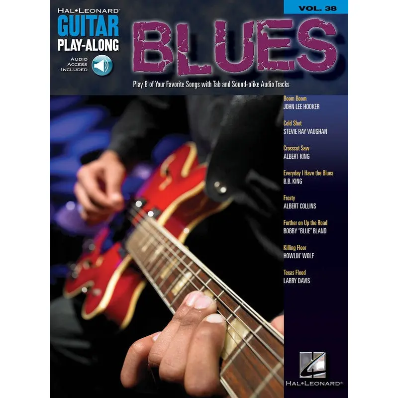 BLUES GUITAR PLAYALONG V38 BK/OLA