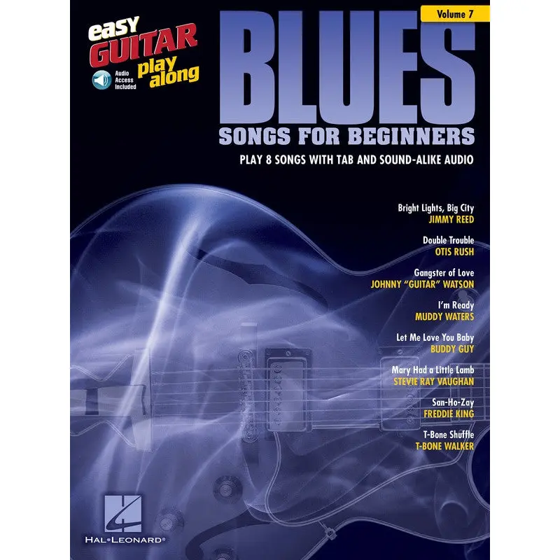 BLUES SONGS FOR BEGINNERS EASY GUITAR PLAYALONG V7 BK/OLA