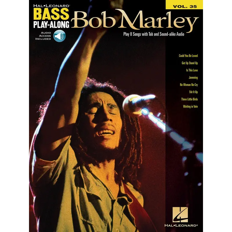 BOB MARLEY BASS PLAYALONG V35 BK/OLA