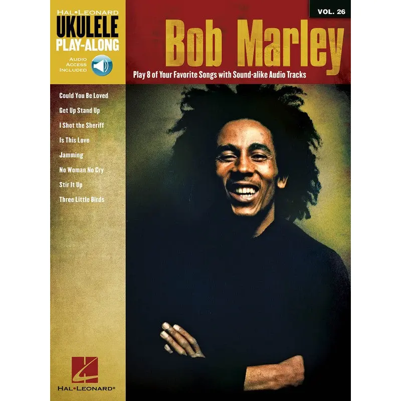 BOB MARLEY UKULELE PLAYALONG V26 BK/OLA
