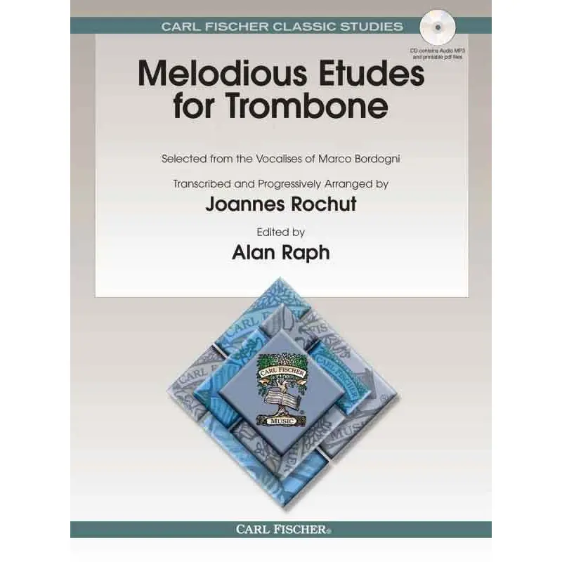 BORDOGNI - MELODIOUS ETUDES BK 1 NOS 1-60 TROMBONE BK/CD