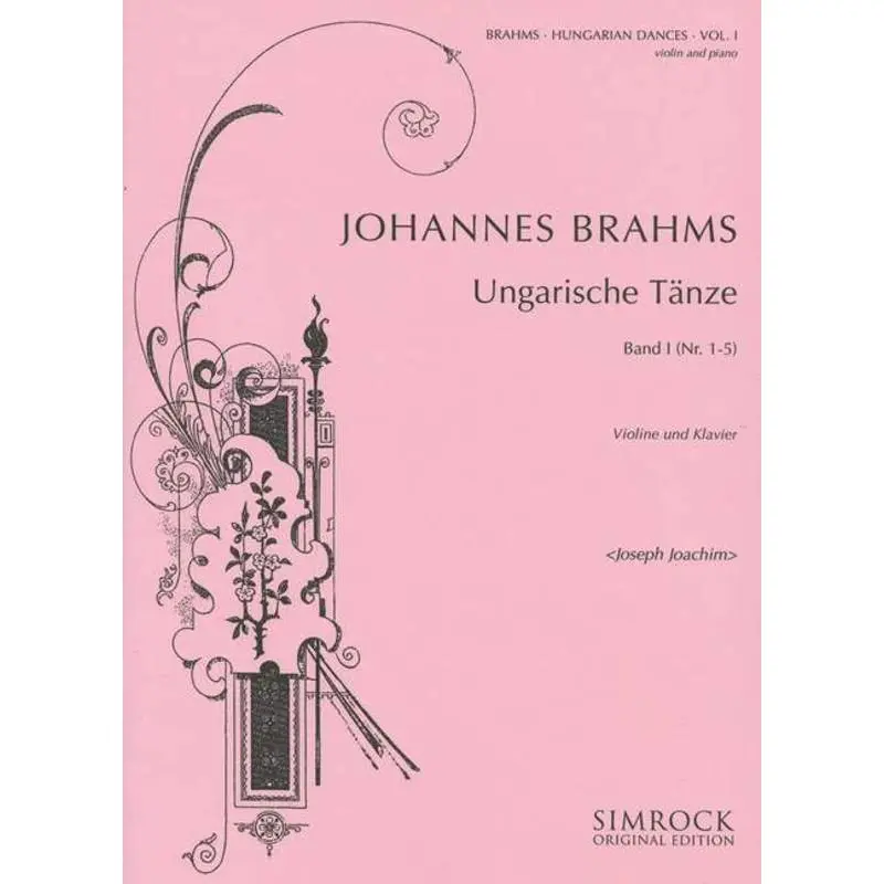 BRAHMS - HUNGARIAN DANCES VOL 1 FOR VIOLIN/PIANO
