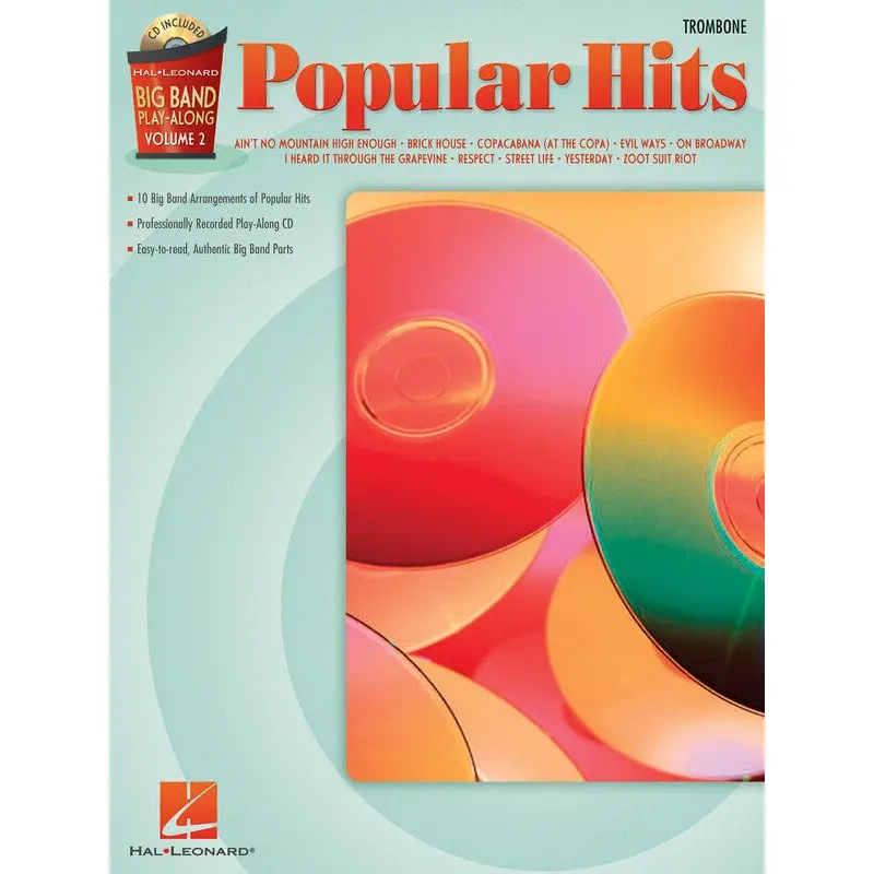 BIG BAND PLAY ALONG V2 POP HITS BK/CD TROMBONE
