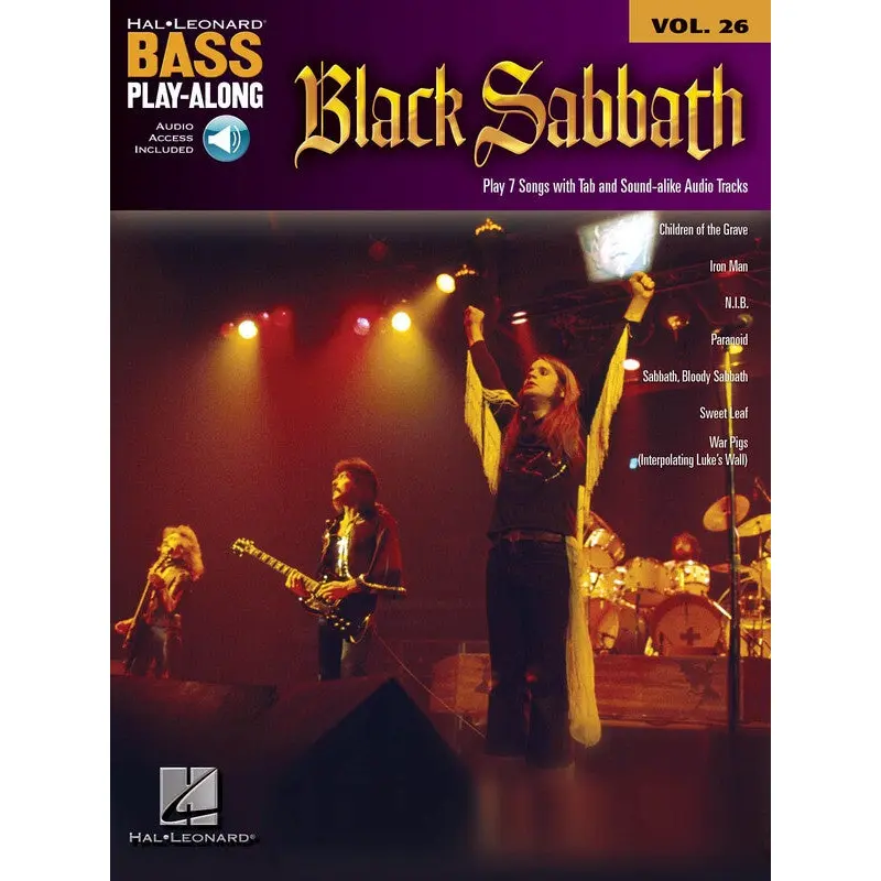 BLACK SABBATH BASS PLAYALONG V26 BK/OLA