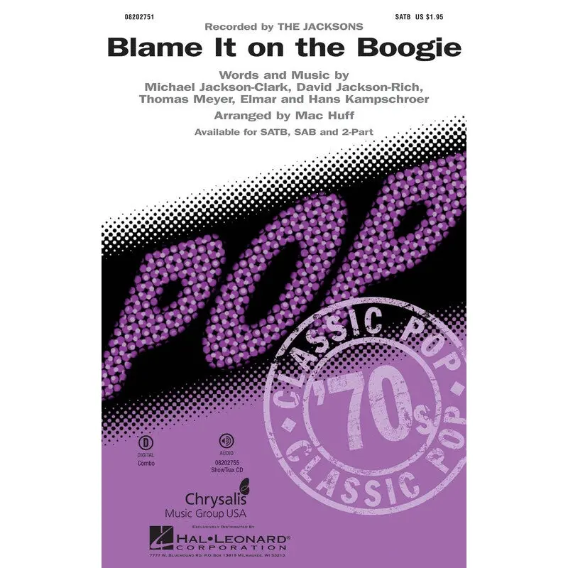 BLAME IT ON THE BOOGIE SATB