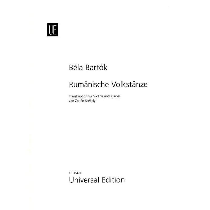 BARTOK - RUMANIAN FOLK DANCES VIOLIN/PIANO ARR SZEKELEY
