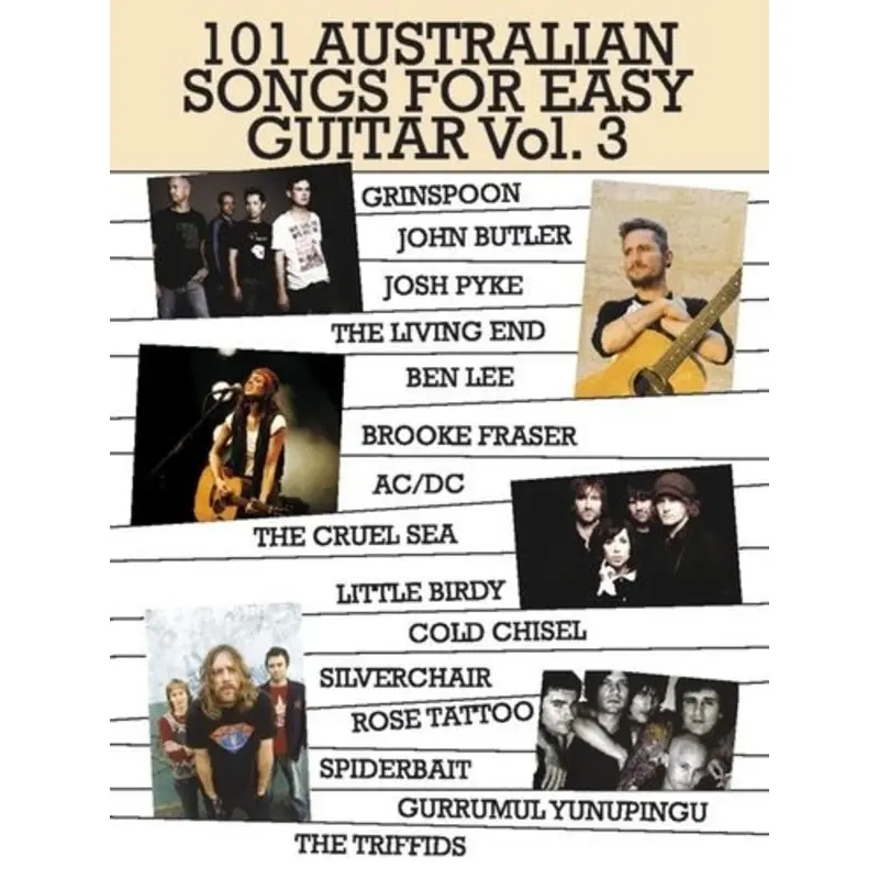 101 AUSTRALIAN SONGS FOR EASY GUITAR VOL 3