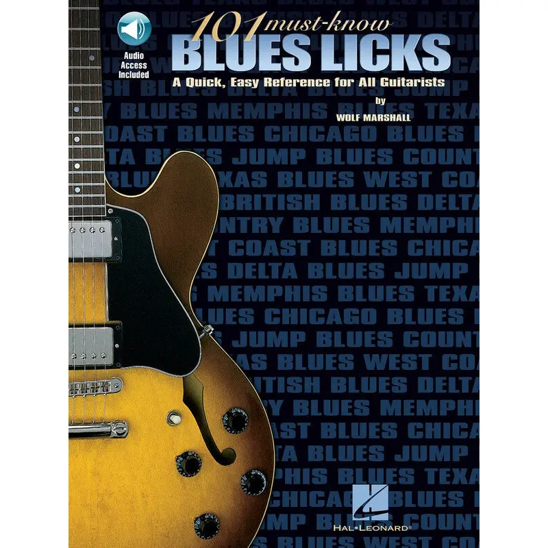 101 MUST KNOW BLUES LICKS FOR GUITAR BK/OLA