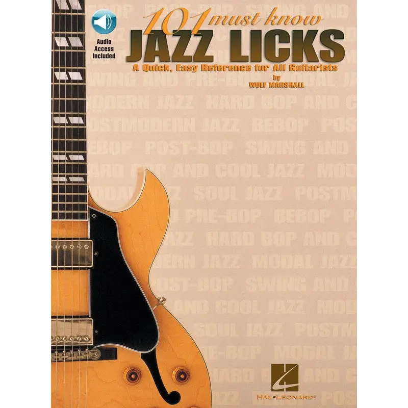101 MUST KNOW JAZZ LICKS FOR GUITAR BK/OLA