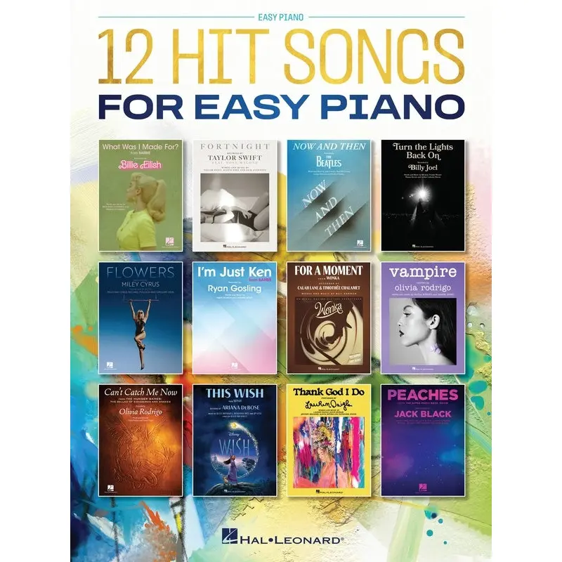 12 HIT SONGS FOR EASY PIANO