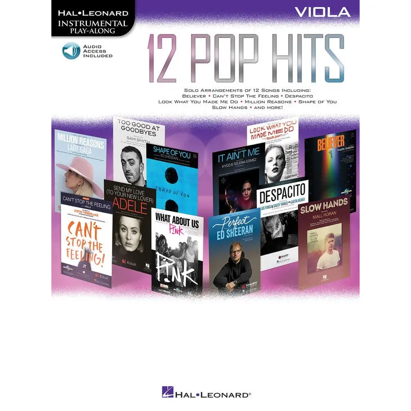 12 POP HITS VIOLA BK/OLA