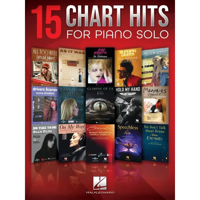 15 CHART HITS FOR PIANO SOLO