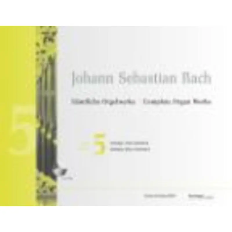 BACH - COMPLETE ORGAN WORKS VOL 5 BK/CD-ROM