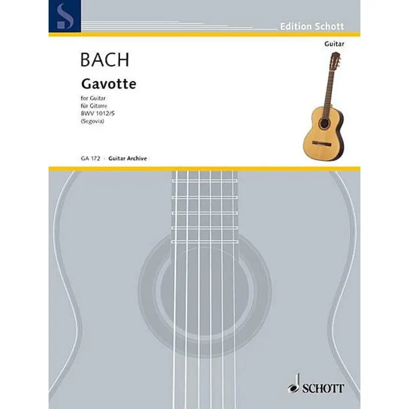 BACH - GAVOTTE IN E MAJOR BWV 1012 FOR GUITAR