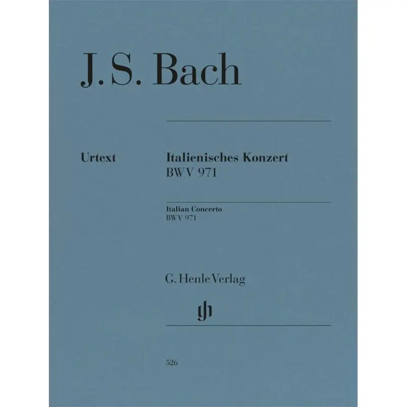 BACH - ITALIAN CONCERTO BWV 971 FOR PIANO URTEXT