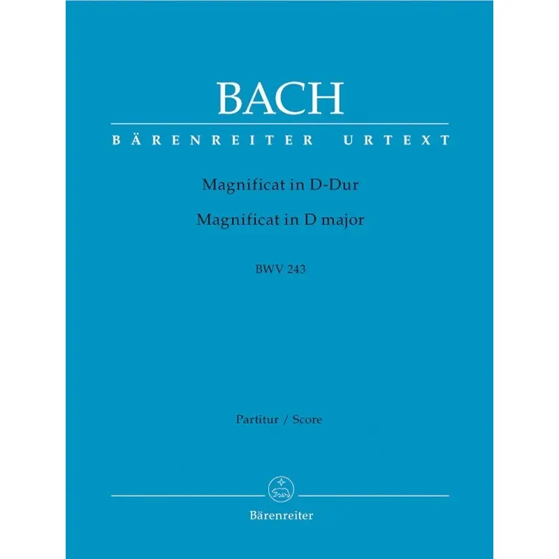 BACH - MAGNIFICAT IN D MAJOR BWV 243 VOCAL SCORE