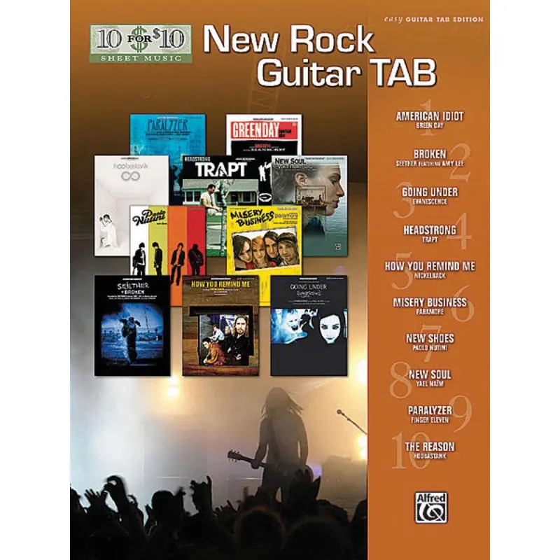 10 FOR 10 NEW ROCK GUITAR TAB