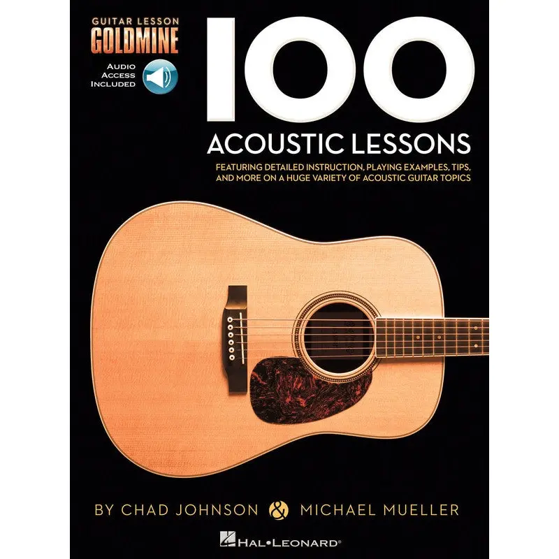 100 ACOUSTIC LESSONS GUITAR GOLDMINE BK/OLA