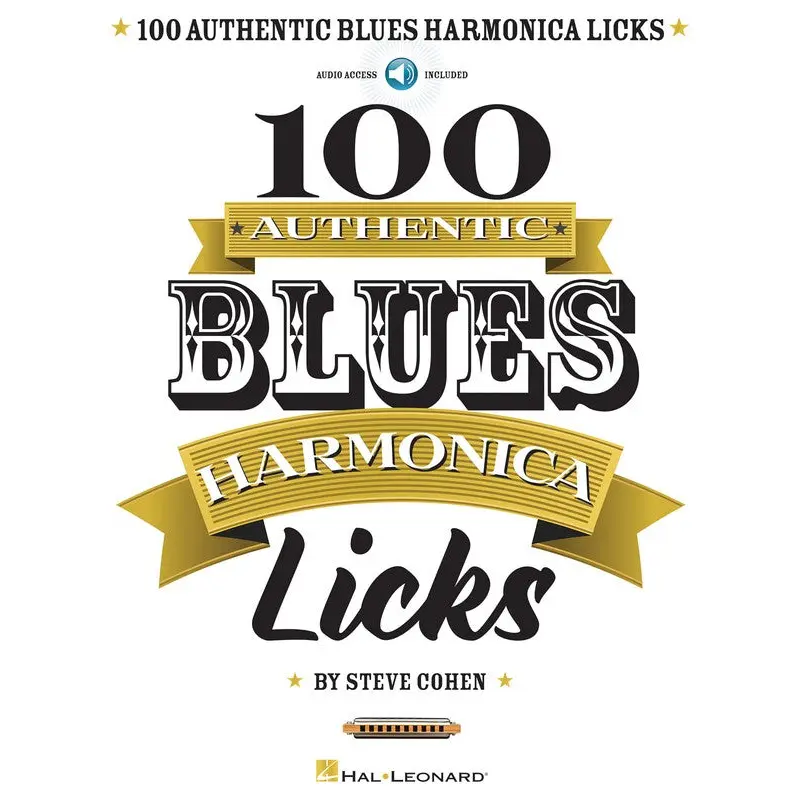 100 AUTHENTIC BLUES HARMONICA LICKS BK/OLA