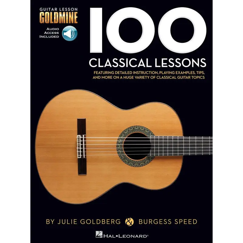100 CLASSICAL LESSONS GUITAR GOLDMINE BK/OLA
