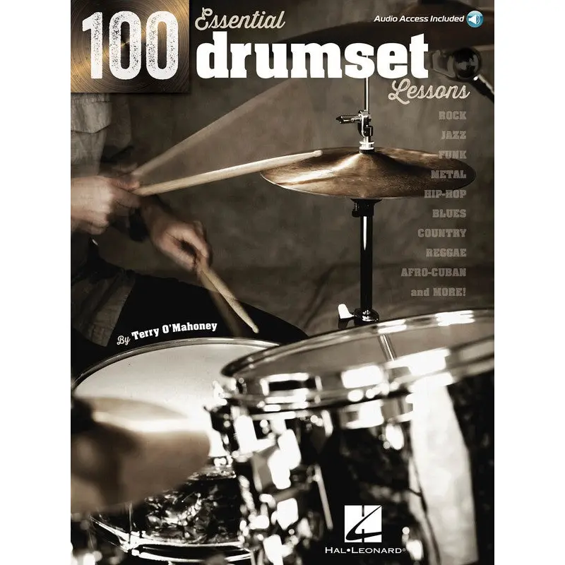 100 ESSENTIAL DRUMSET LESSONS BK/OLA