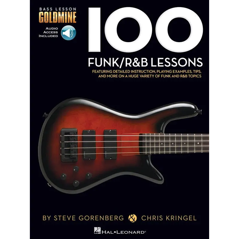 100 FUNK/R&B LESSONS BASS GOLDMINE SERIES BK/OLA