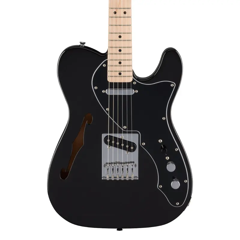 Squier Limited Edition Affinity Series Telecaster Thinline - Metallic Black, Maple Fingerboard