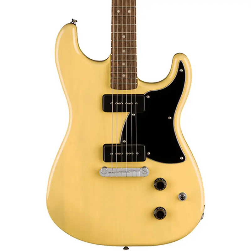 Squier Paranormal Strat-O-Sonic, Laurel Fingerboard, Black Pickguard, Vintage Blonde