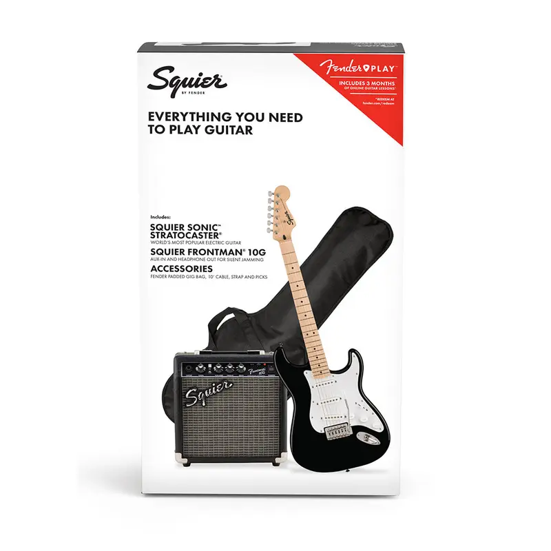 Squier Sonic Stratocaster Pack in Black