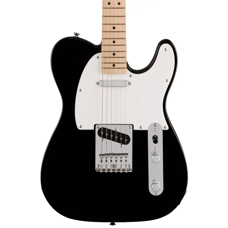 Squier Sonic Telecaster, Maple Fingerboard, White Pickguard, Black