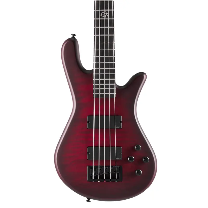 Spector Pulse 5 Bass Guitar - Black Cherry Matte