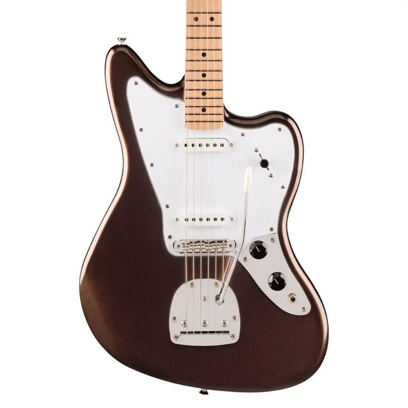 Squier Affinity Series Jaguar with Maple Fingerboard and White Pickguard - Mystic Metallic Brown