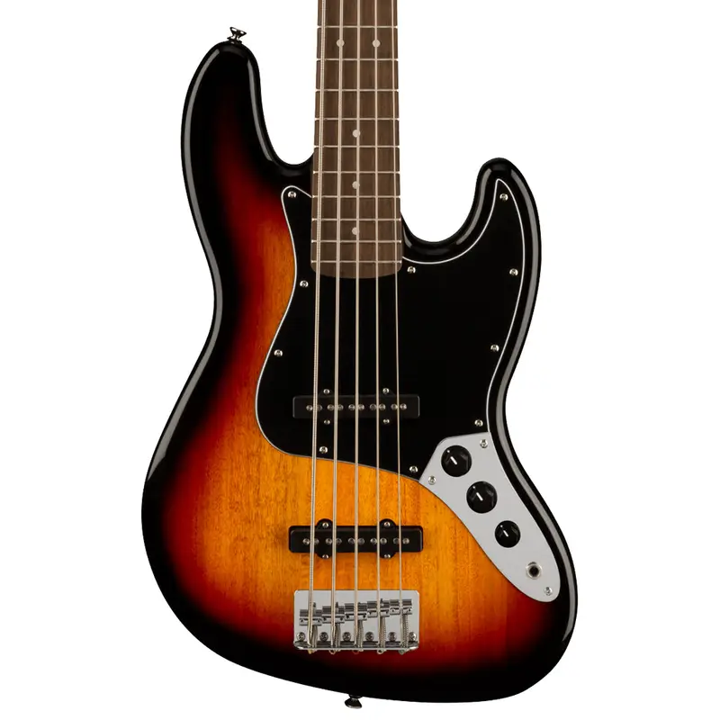 Squier - Affinity Series Jazz Bass V, Laurel Fingerboard, Black Pickguard, 3-Color Sunburst