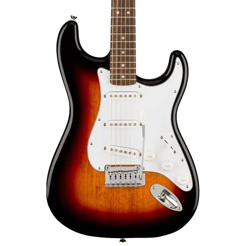 Squier Affinity Series Stratocaster Laurel Fingerboard White Pickguard - 3-Color Sunburst