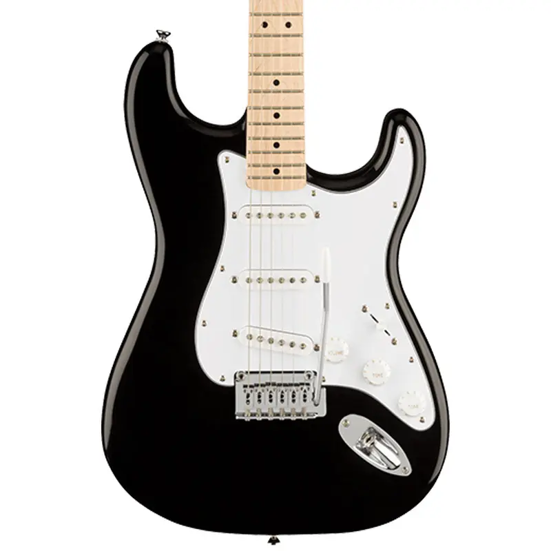 Squier - Affinity Series Stratocaster, Maple Fingerboard, White Pickguard, Black