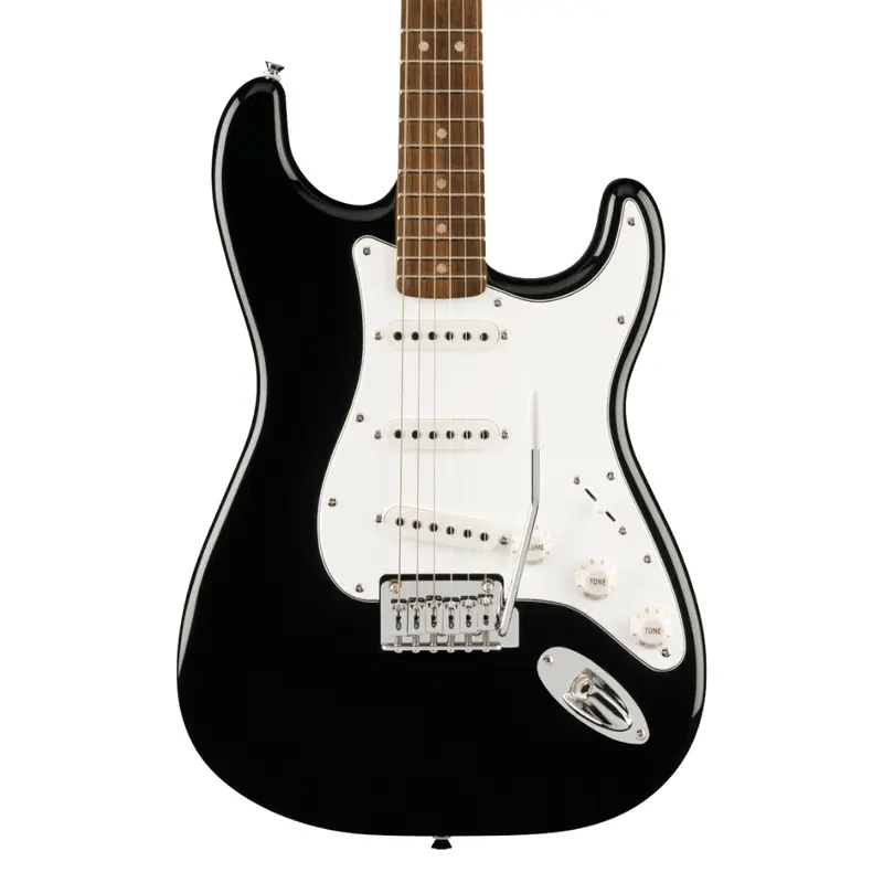 Squier Affinity Series Stratocaster Mustang Micro Pack Laurel Fingerboard with Gig Bag - Black