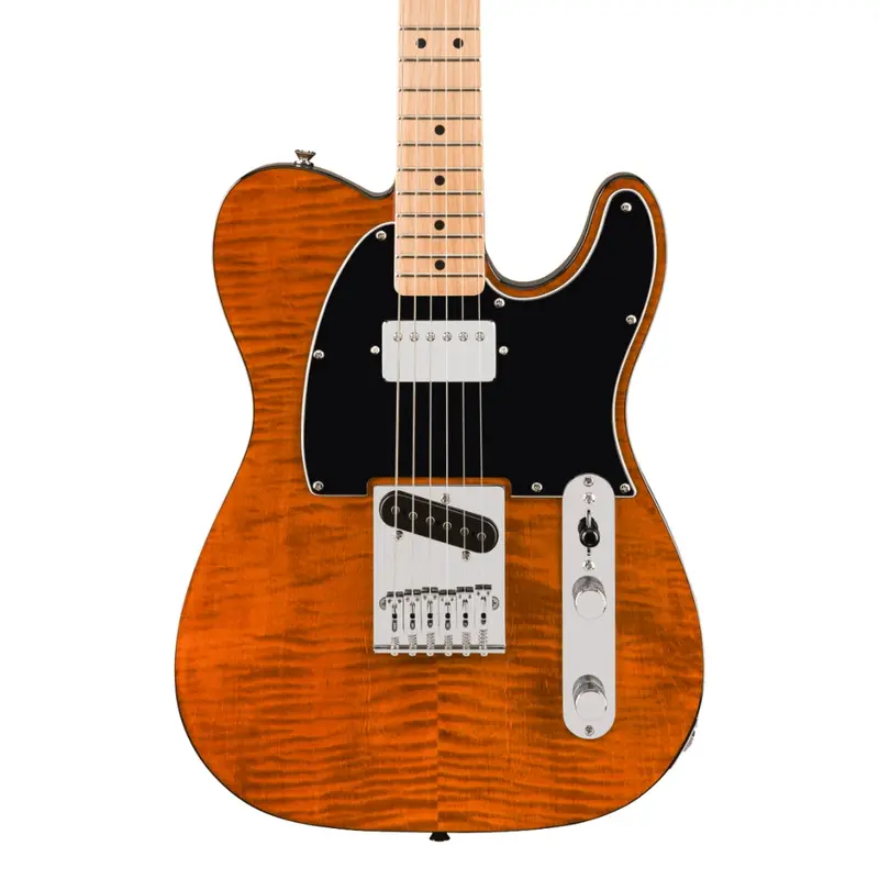 Squier Affinity Series Telecaster SH Flame Maple Top and Maple Fingerboard with Black Pickguard - Mocha