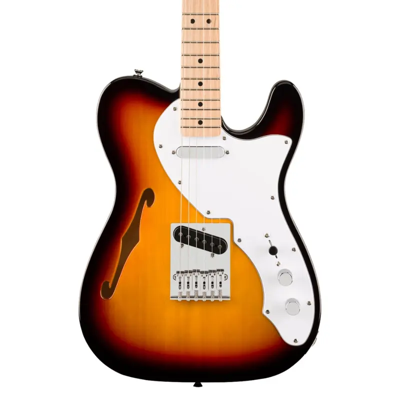 Squier Affinity Series Telecaster Thinline Maple Fingerboard with White Pickguard - 3 Colour Sunburst