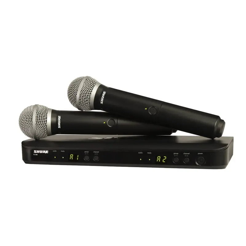 Shure BLX288/PG58 Wireless Dual Handheld System (M17: 662-686MHz)