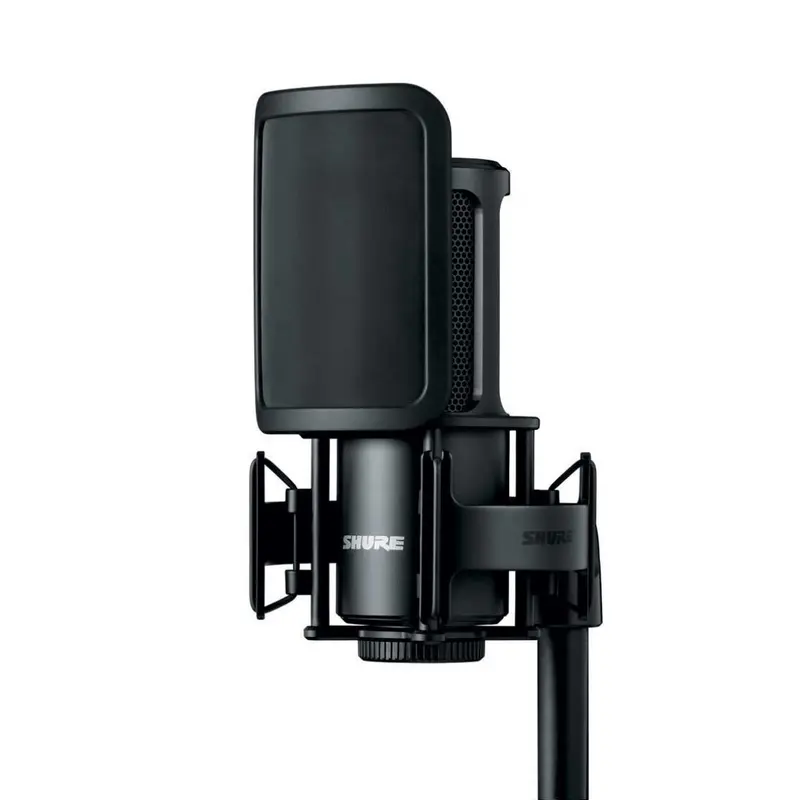 Shure SM4-K Microphone Dual Diaphragm Condenser with Hard Mount and Case - Black