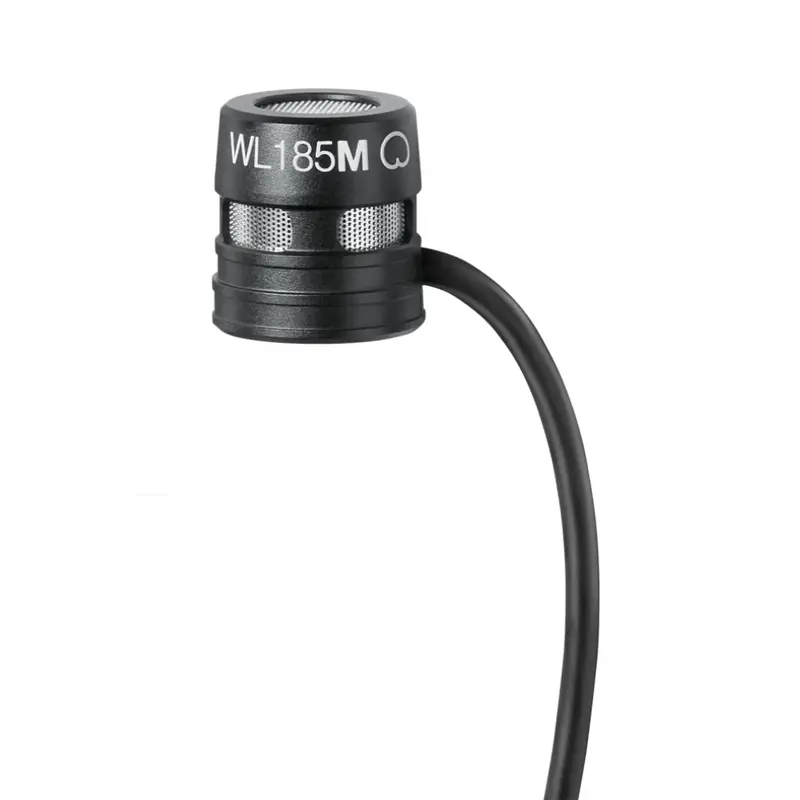 Shure WL185m Low-Profile Cardioid Lavalier Microphone with TQG Connector - Black