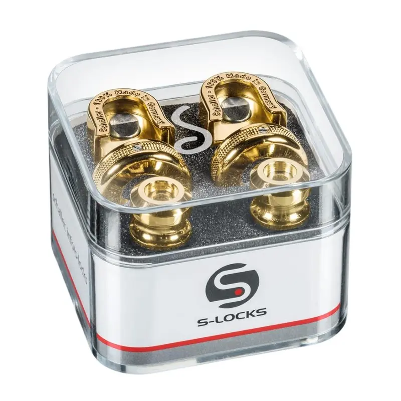 Schaller S-Lock Strap Locks Gold