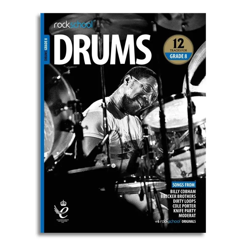 Rockschool Drums Grade 8 2018-2024 BK/OLA