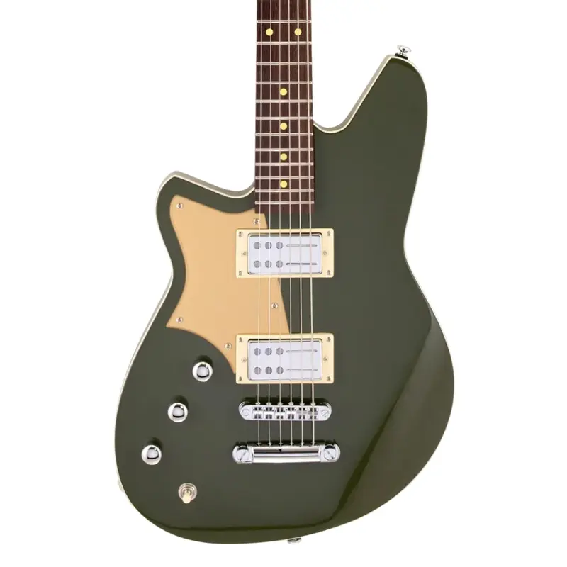 Reverend Descent RA Left Handed Baritone Electric Guitar - Army Green