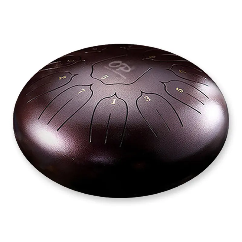 Opus 12" Tongue Drum - C - Deep Purple - Lotus Patern