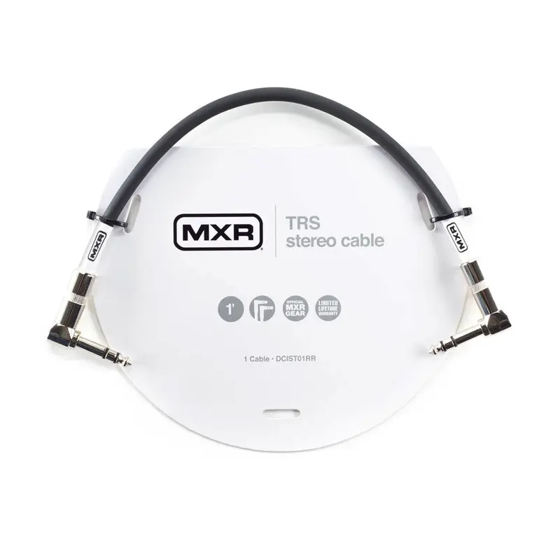MXR DCIST01RR TRS Stereo Cable - Right Angle to Right Angle - 1 foot
