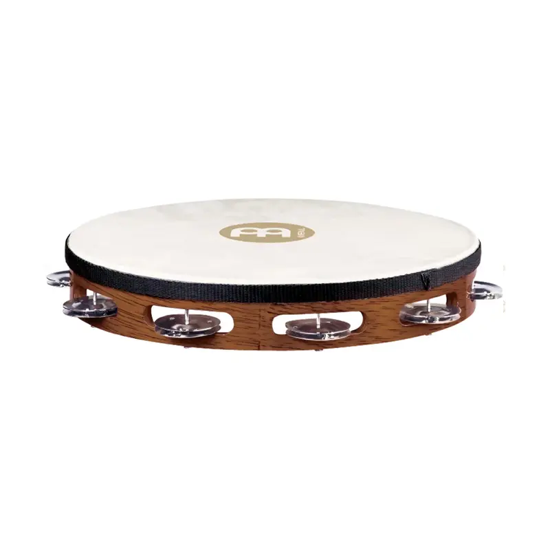 Meinl Wood Tambourine With 1 Row Steel Jingles - African Brown