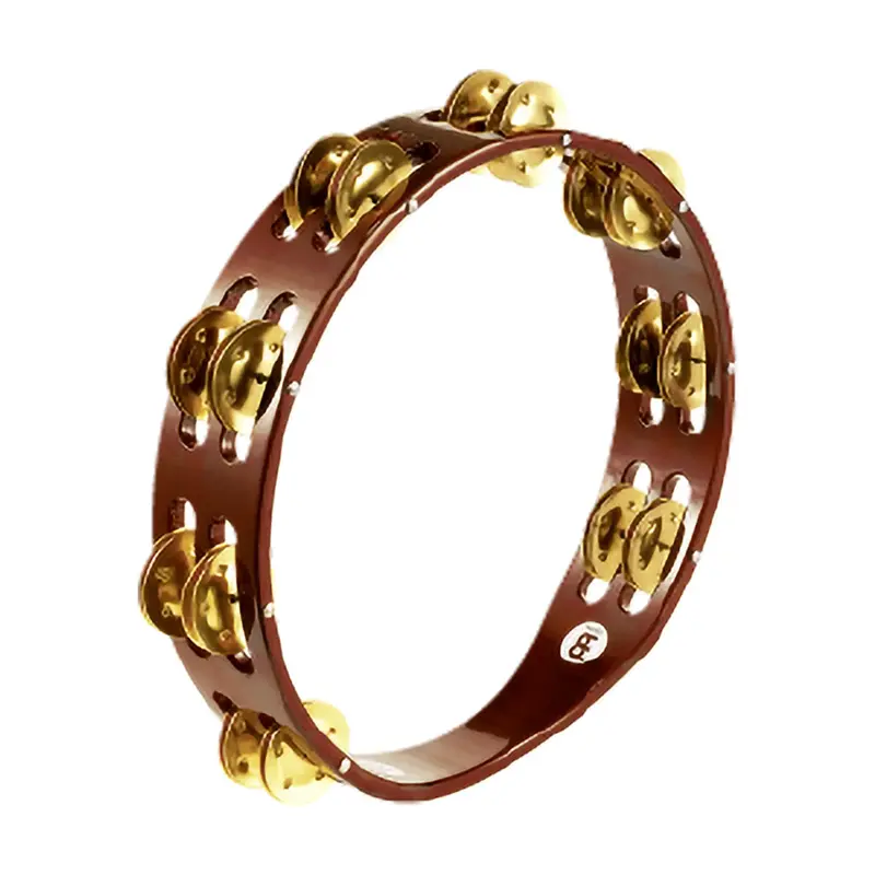 Meinl Wood Tambourine With 2 Rows Steel Jingles - African Brown