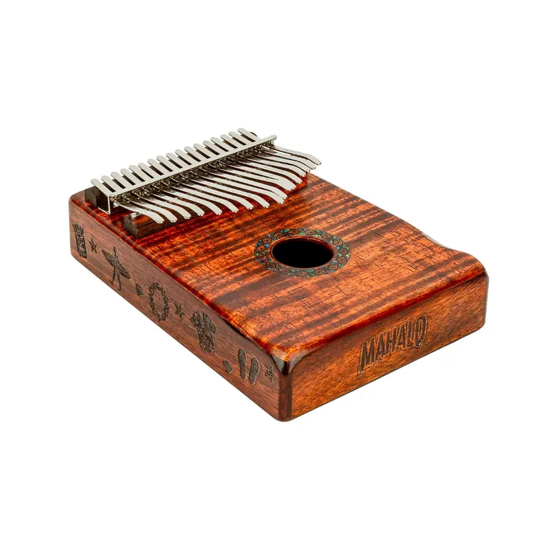 Mahalo Kalimba Photo Flame Koa