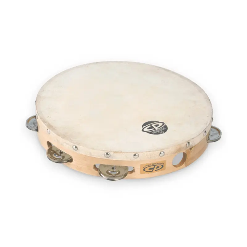 LP CP 10" Tambourine With Head Single Row